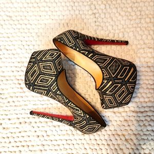 Christian Louboutin Daffodile Panama geometric 160s